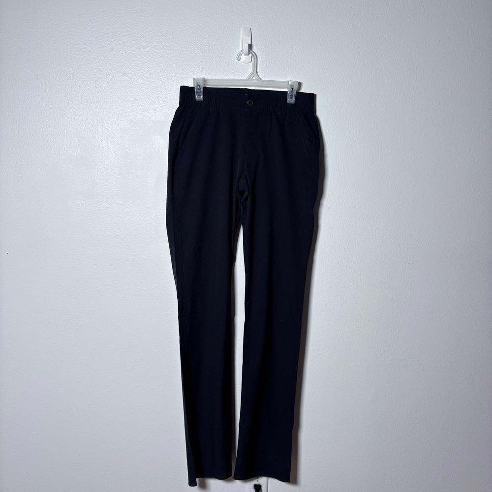 NWT Under Armour Mens HeatGear Golf Pants Black Loose Fit Performance Size 30